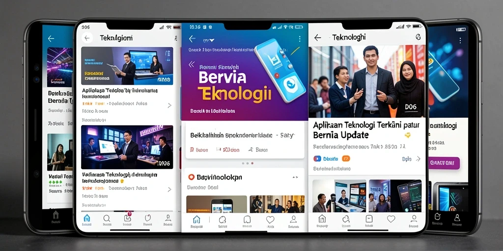 Antarmuka D06 yang intuitif untuk berita teknologi.