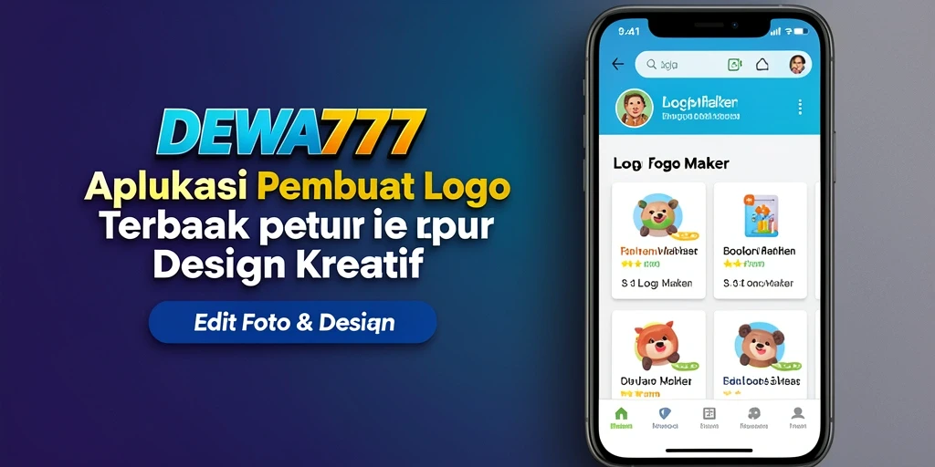 Screenshot DEWA777 menunjukkan antarmuka pembuatan logo yang intuitif dan menarik.