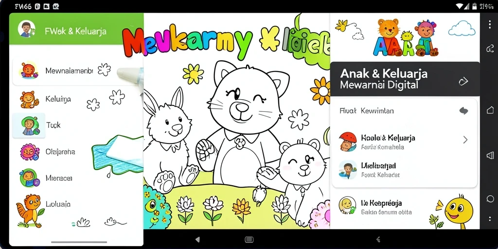 Antarmuka FW66 yang ramah pengguna untuk mewarnai digital.
