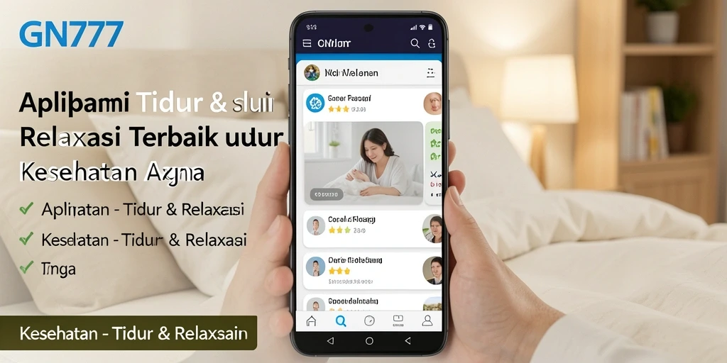 Screenshot utama GN777 menampilkan antarmuka relaksasi yang menenangkan.
