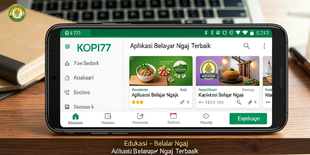 Tampilan antarmuka KOPI77 untuk belajar ngaji secara interaktif.