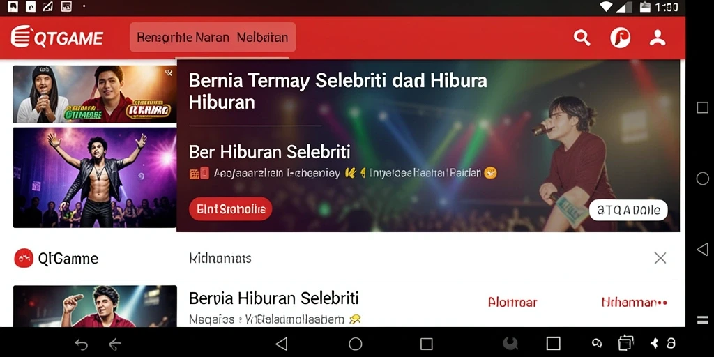 Tampilan antarmuka QTGAME yang modern dan informatif.