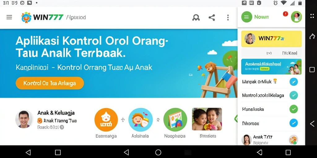 Antarmuka WIN777 yang sederhana dan fungsional untuk kontrol orang tua.